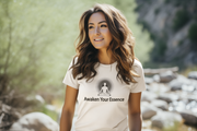 "Awaken Your Essence" Women's Relaxed T-Shirt (Black Graphic)