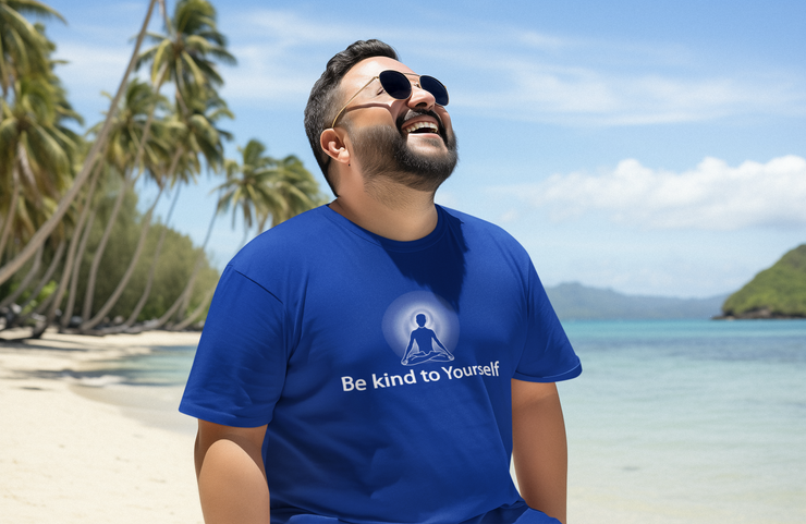 "Be kind to Yourself" Positive Thought Brand Unisex T-Shirt (White Graphic)