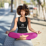 "Be kind to Yourself" Positive Thought Brand Women's Racerback Tank (White Graphic)