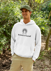 "Be kind to Yourself" Positive Thought Brand Unisex Hoodie (Black Graphic)