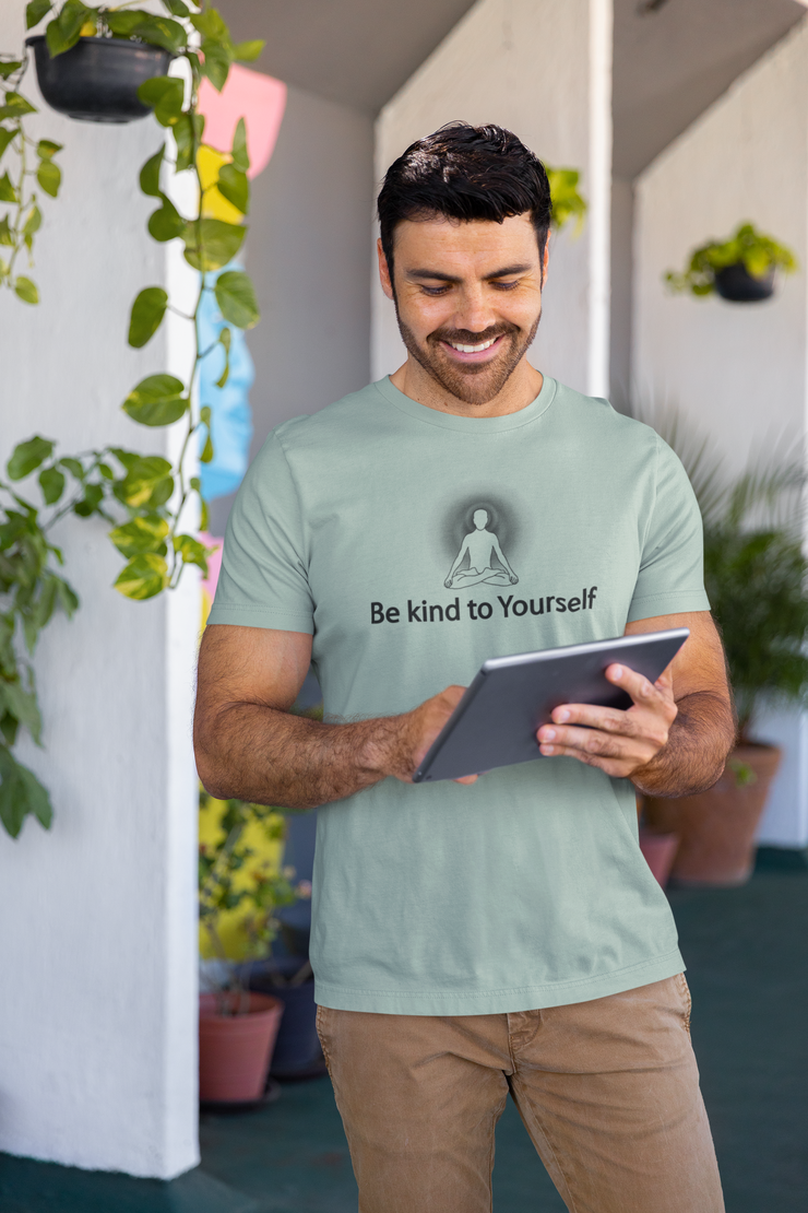 "Be kind with Yourself" Positive Thought Brand Unisex T-Shirt (Black Graphic)