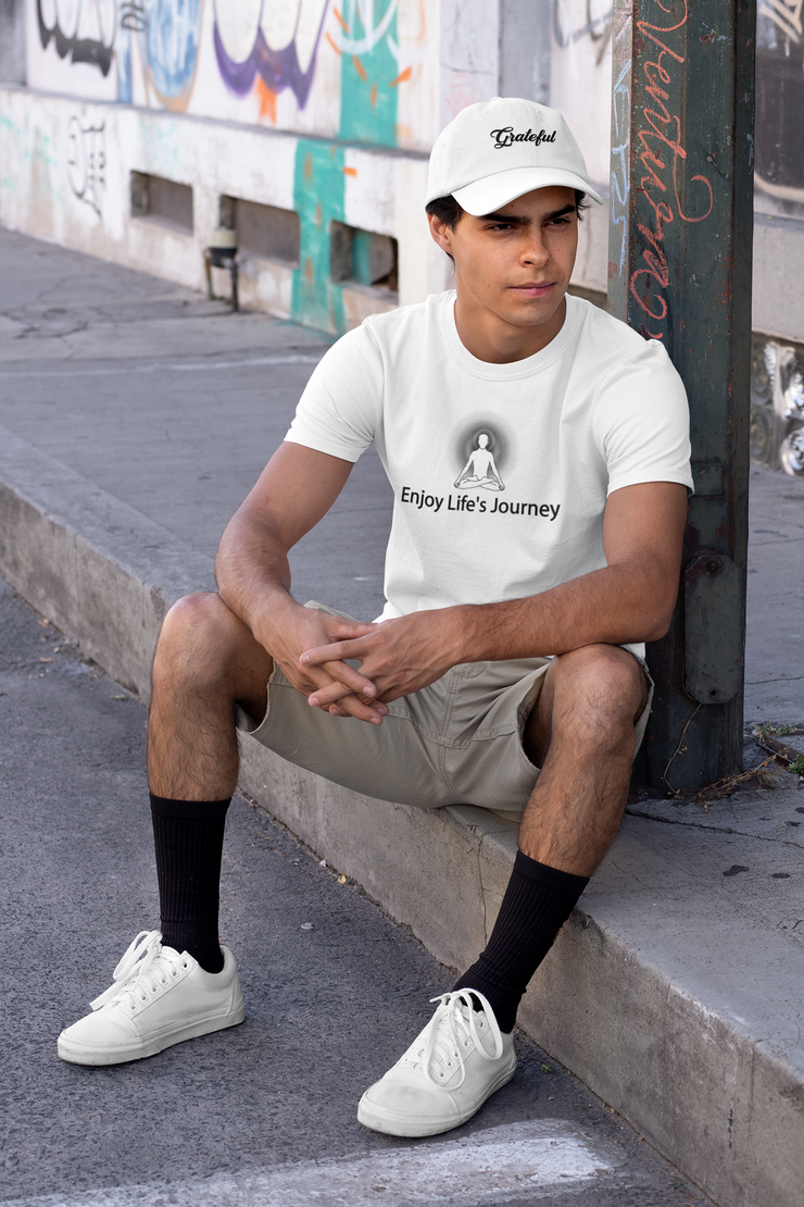 "Enjoy Life's Journey" Positive Thought Brand Unisex T-Shirt (Black Graphic)