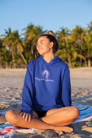 "Enjoy Life's Journey" Positive Thought Brand Unisex Hoodie (White Graphic)