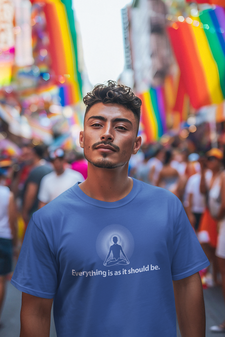 "Everything is as it should be" Positive Thought Brand Unisex T-Shirt (White Graphic)
