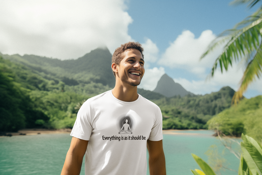 "Everything is as it should be" Positive Thought Brand Unisex T-Shirt (Black Graphic)