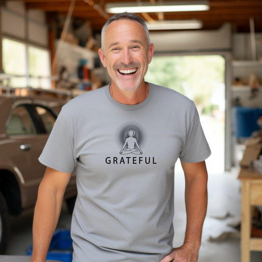"GRATEFUL" Positive Thought Brand Unisex T-Shirt (Black Graphic)