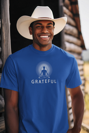 "GRATEFUL" Positive Thought Brand Unisex T-Shirt (White Graphic)