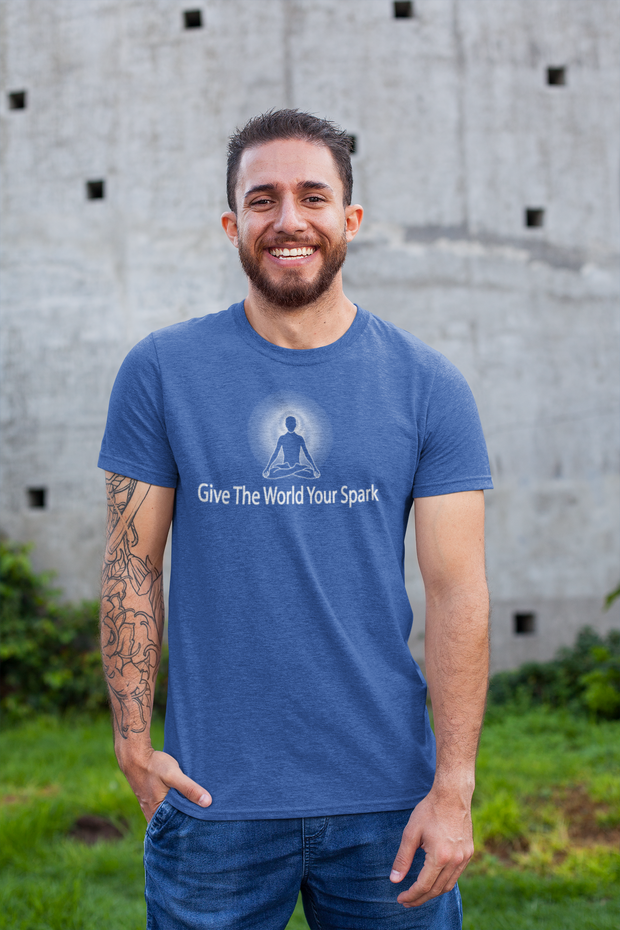 "Give the World Your Spark" Positive Thought Brand Unisex T-Shirt (White Graphic)