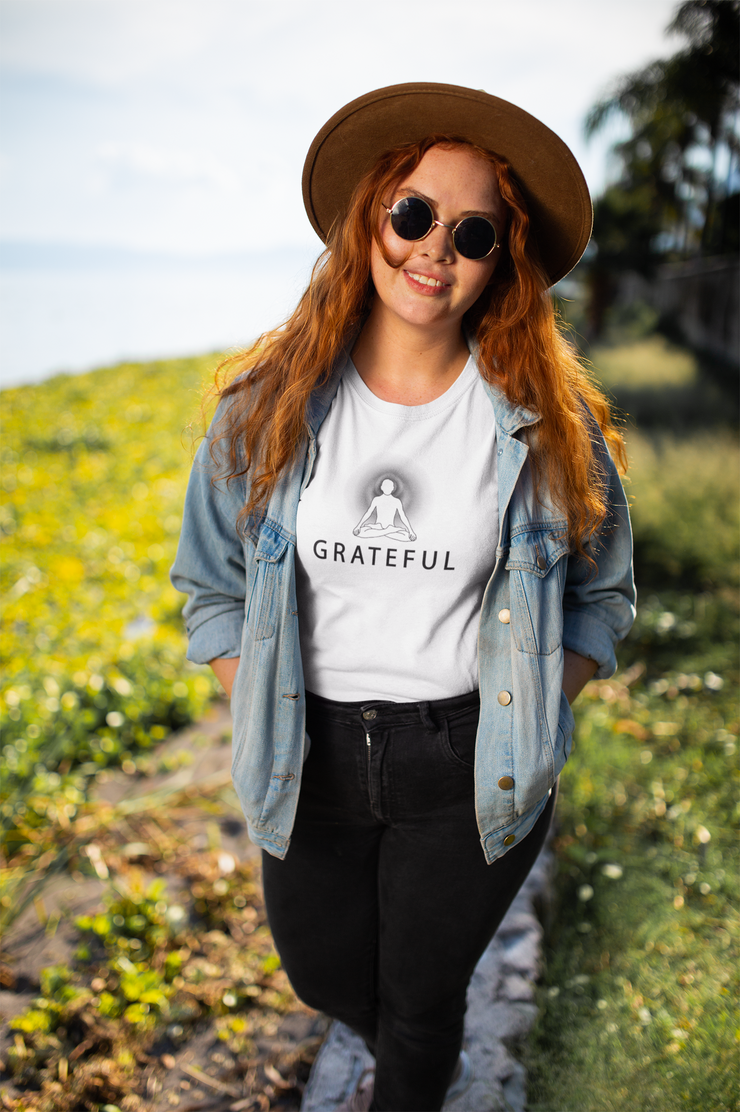 "GRATEFUL" Positive Thought Brand Women's Relaxed T-Shirt