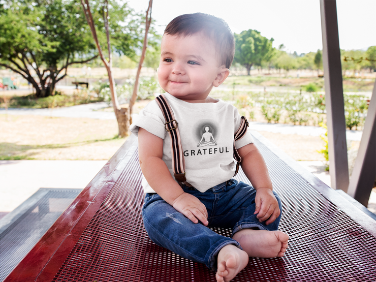 "GRATEFUL" Positive Thought Brand Inspirational Toddler Short Sleeve Tee