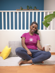 "I am so happy and Grateful" Positive Thought Brand Women's Relaxed T-Shirt (White Graphic)