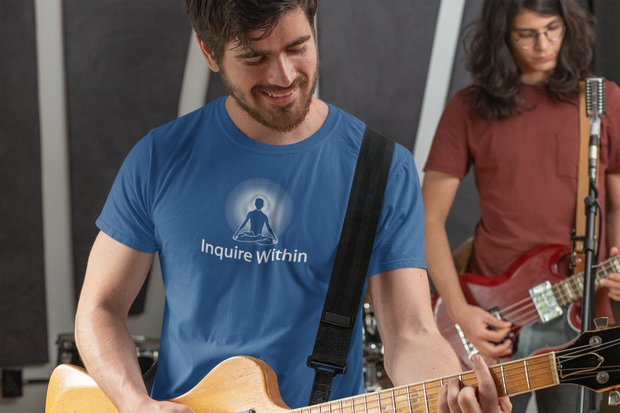 "Inquire Within" Positive Thought Brand Unisex T-Shirt (White Graphic)