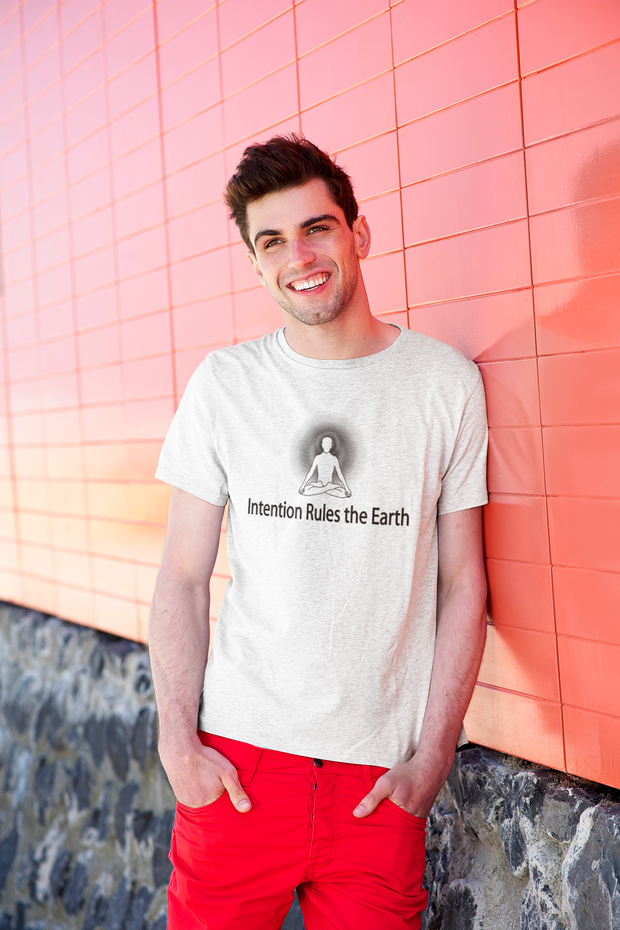 "Intention Rules the Earth" Positive Thought Brand Unisex T-Shirt (Black Graphic)