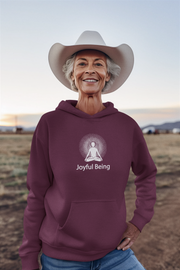 "Joyful Being" Positive Thought Brand Unisex Hoodie (White Graphic)