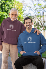 "Life is Phenomenal" Positive Thought Brand Unisex Hoodie (White Graphic)
