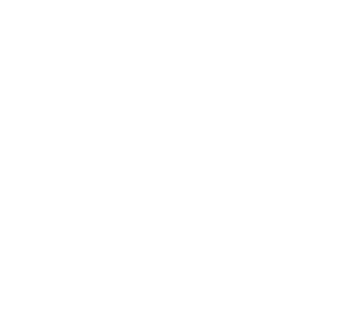 "Live Your Truth Positive Thought Brand "Women's Racerback Tank (White Graphic)