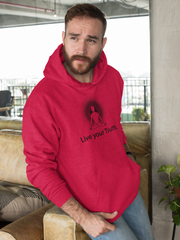 "Live Your Truth" Positive Thought Brand Unisex Hoodie (Black Graphic)