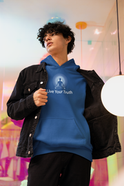 "Live Your Truth" Positive Thought Brand Unisex Hoodie (White Graphic)