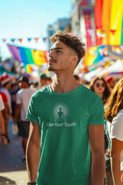 "Live Your TRuth" Positive Thought Brand Unisex T-Shirt (White Graphic)