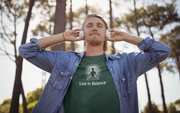 "Live in Balance" Positive Thought Brand Unisex T-Shirt (White Graphic)