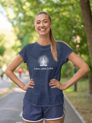 "Love, Love, Love" Positive Thought Brand Women's Relaxed T-Shirt