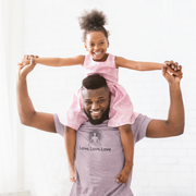"Love Love Love" Positive Thought Brand Unisex T-Shirt (Black Graphic)