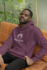 "Love Thyself" Positive Thought Brand Unisex Hoodie (White Graphic)