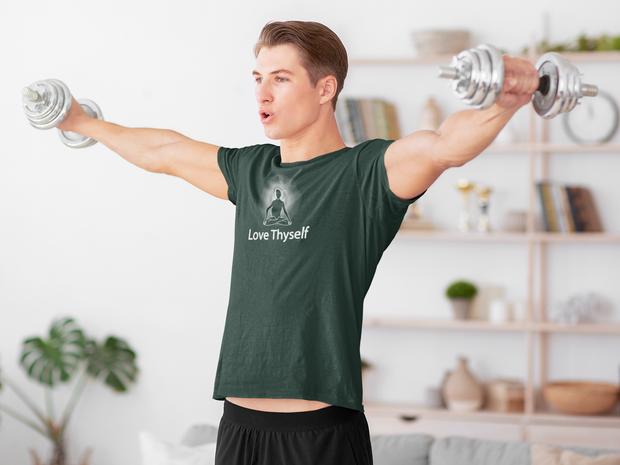 "Love Yourself" Positive Thought Brand Unisex T-Shirt (White Graphic)