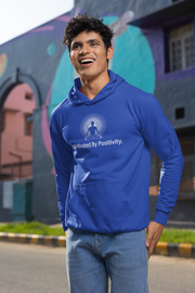 "Motivated by Positivity" Positive Thought Brand Unisex Hoodie (White Graphic)