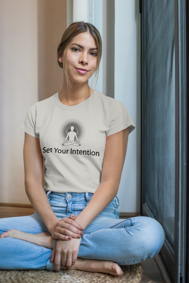 "Set Your Intention" Positive Thought Brand Women's Relaxed T-Shirt