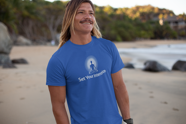 "Set Your Intention" Positive Thought Brand Unisex T-Shirt (White Graphic)