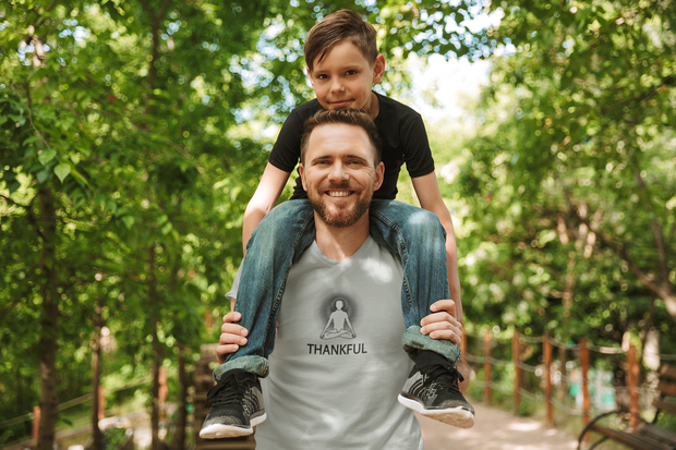 "THANKFUL" Positive Thought Brand Unisex T-Shirt (Black Graphic)
