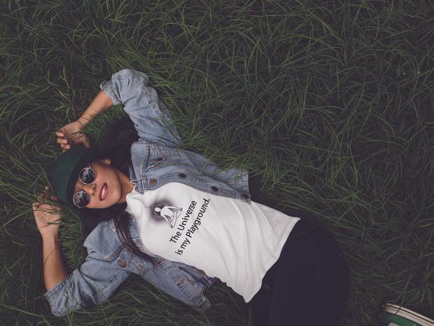 "The Universe is my Playground" Positive Thought Brand Women's Relaxed T-Shirt