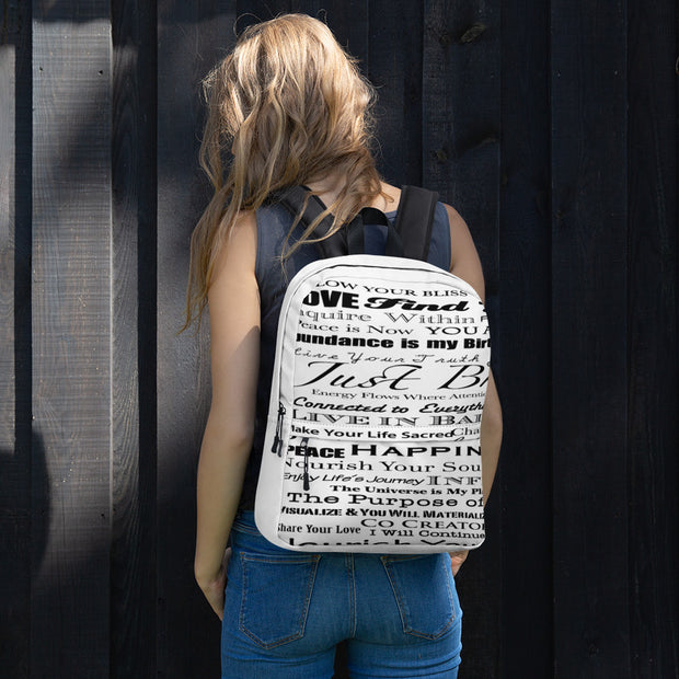 Positive Thought Brand Inspirational Logo Backpack