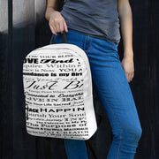 Positive Thought Brand Inspirational Logo Backpack