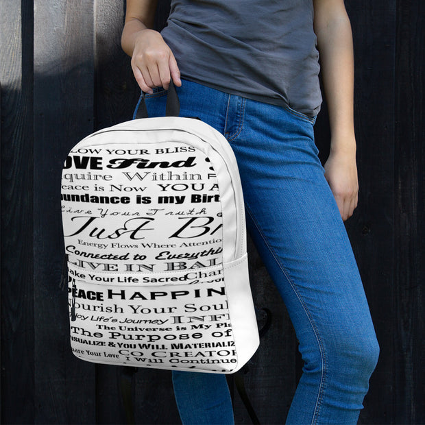 Positive Thought Brand Inspirational Logo Backpack