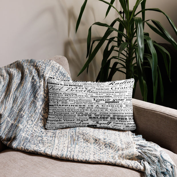 Positive Thought Brand Inspirational Logo Basic Pillow