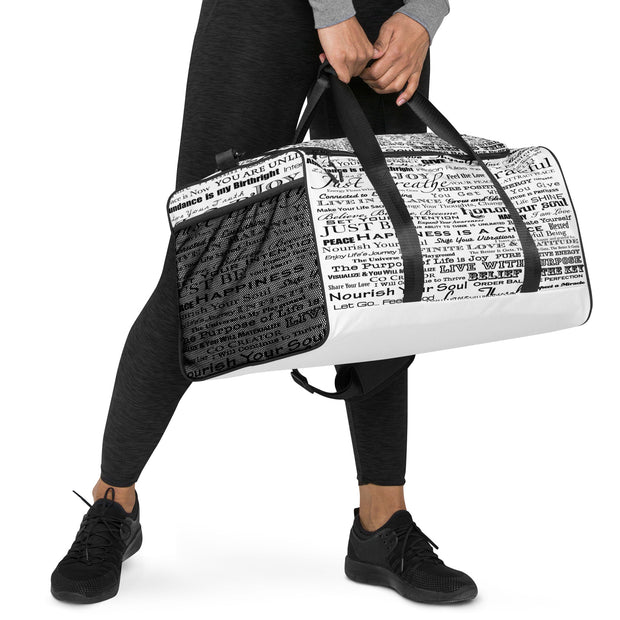 Positive Thought Brand Inspirational Logo Duffle bag