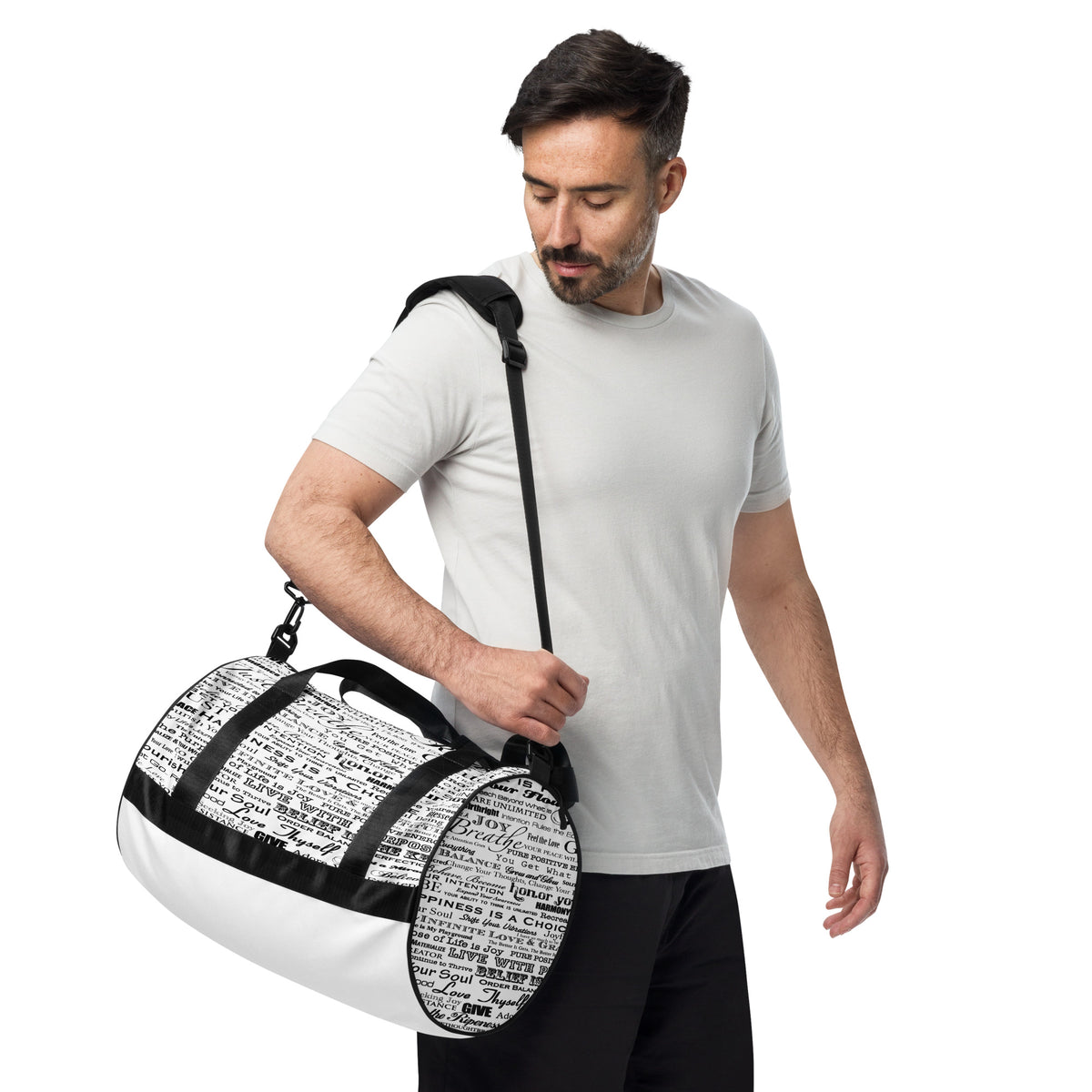 Positive Thought Brand Inspirational Logo gym bag