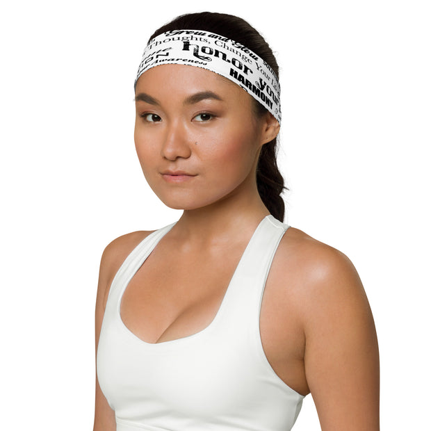 Positive Thought Brand Inspirational Logo Headband