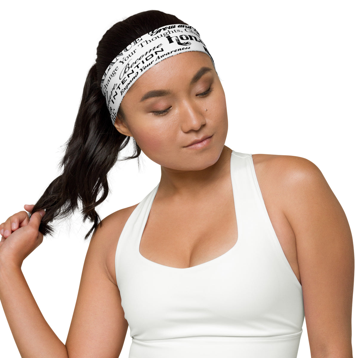 Positive Thought Brand Inspirational Logo Headband