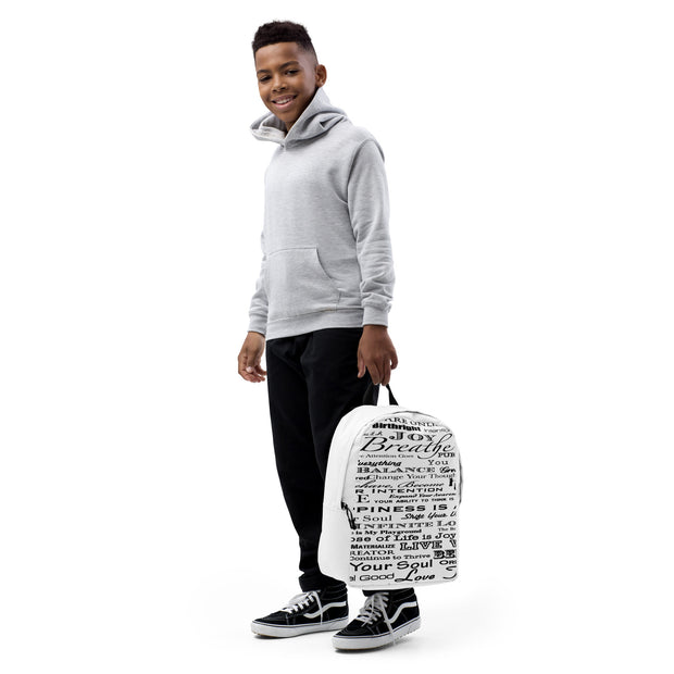 Positive Thought Brand Inspirational Logo Minimalist Backpack