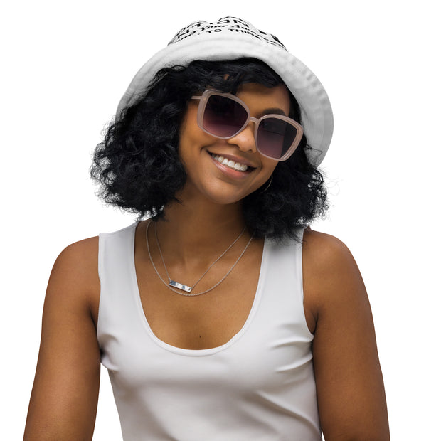 Positive Thought Brand Inspirational Logo Reversible bucket hat