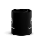 "Live in Blance" Positive Thought Brand 11 oz Black Glossy Mug
