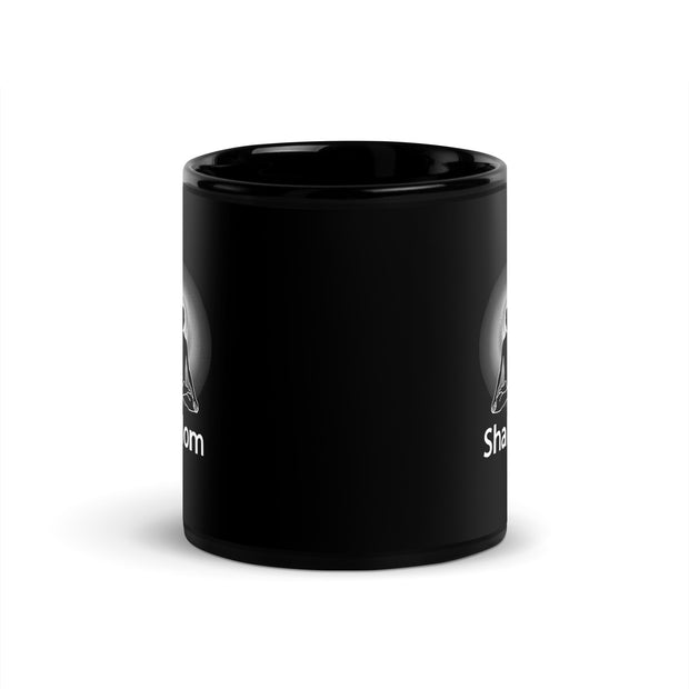 "SHALOM" Positive Thought Brand 11 oz Black Glossy Mug