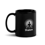 "SHALOM" Positive Thought Brand 11 oz Black Glossy Mug