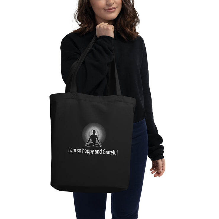 "I am so happy and Grateful" Positive Thought Brand Eco Tote Bag