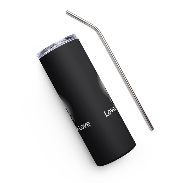 "Love, Love, Love" Positive Thought Brand Stainless Steel Tumbler