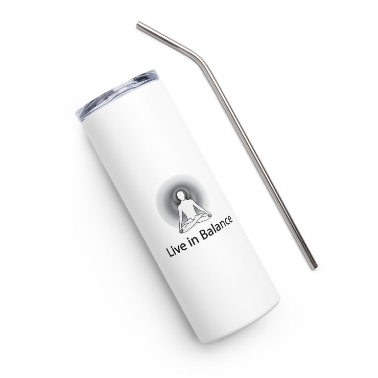 Positive Thought Brand Live In Balance Stainless steel tumbler
