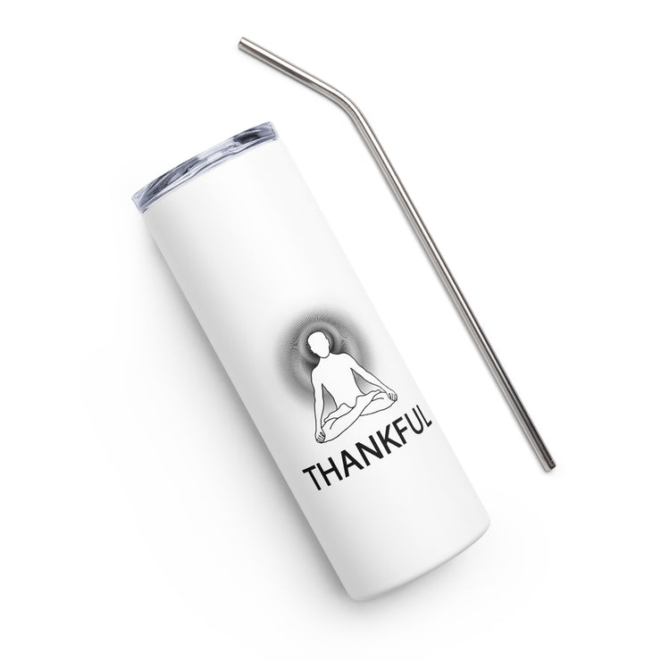 Positive Thought Brand THANKFUL Stainless steel tumbler
